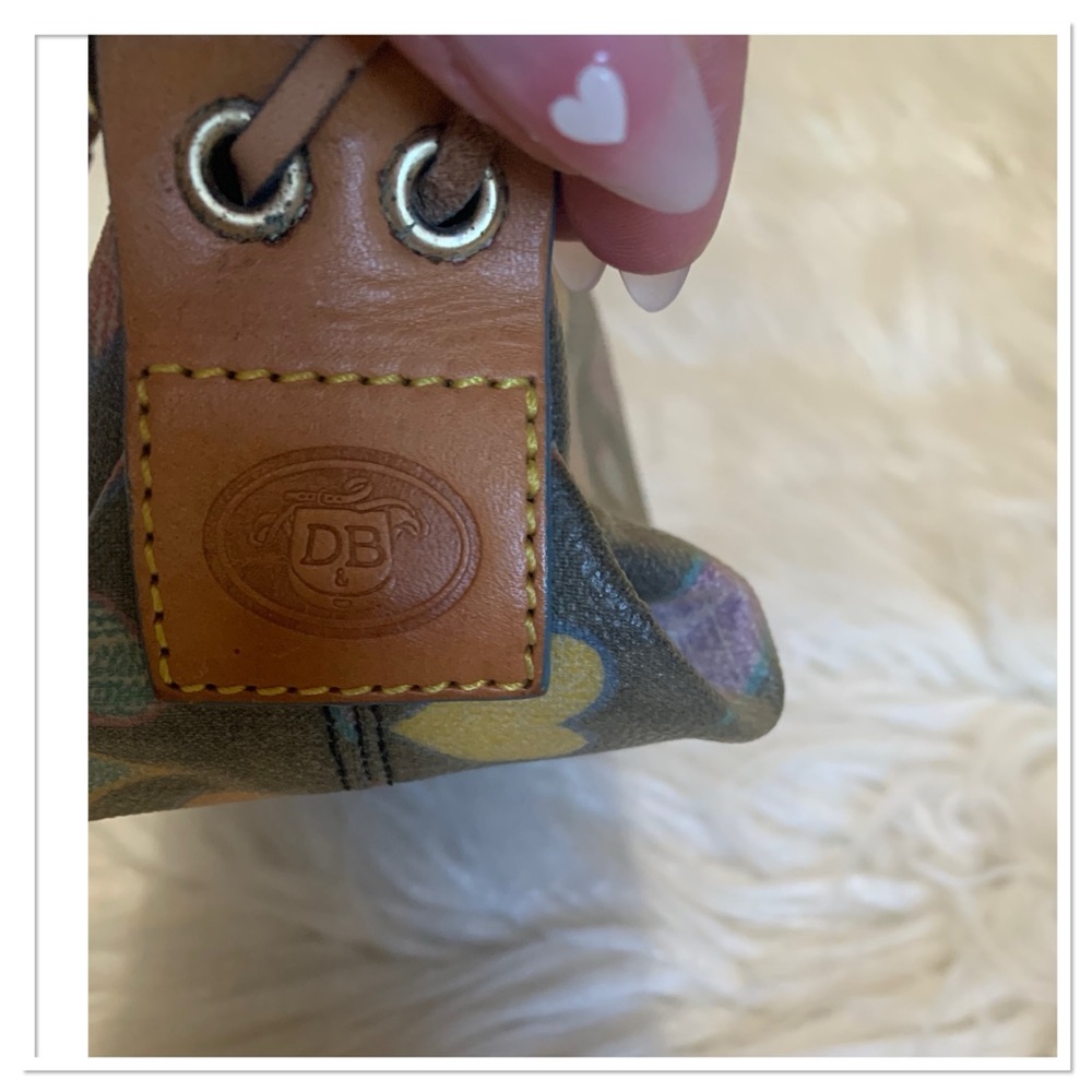 Dooney & Bourke Vintage Y2K Tiny Tassel Scribble Hearts Tote Multicolor - Picture 7 of 12